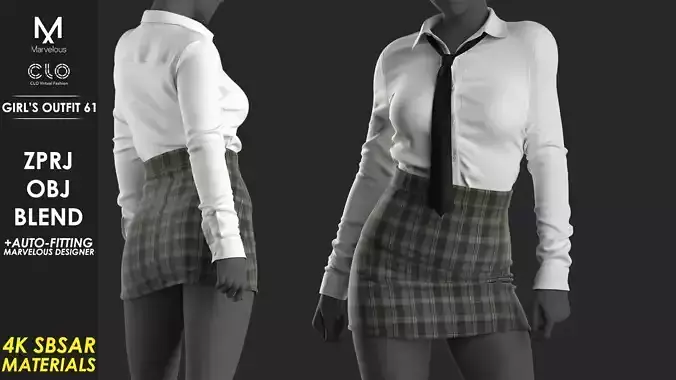 Girls Outfit 61 - Marvelous Designer