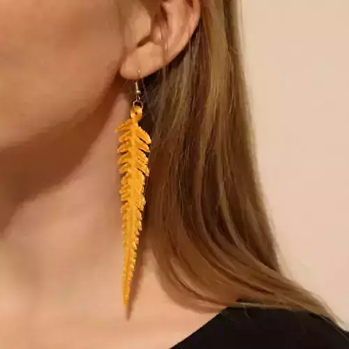 FERN LEAF EARRING 3D print model