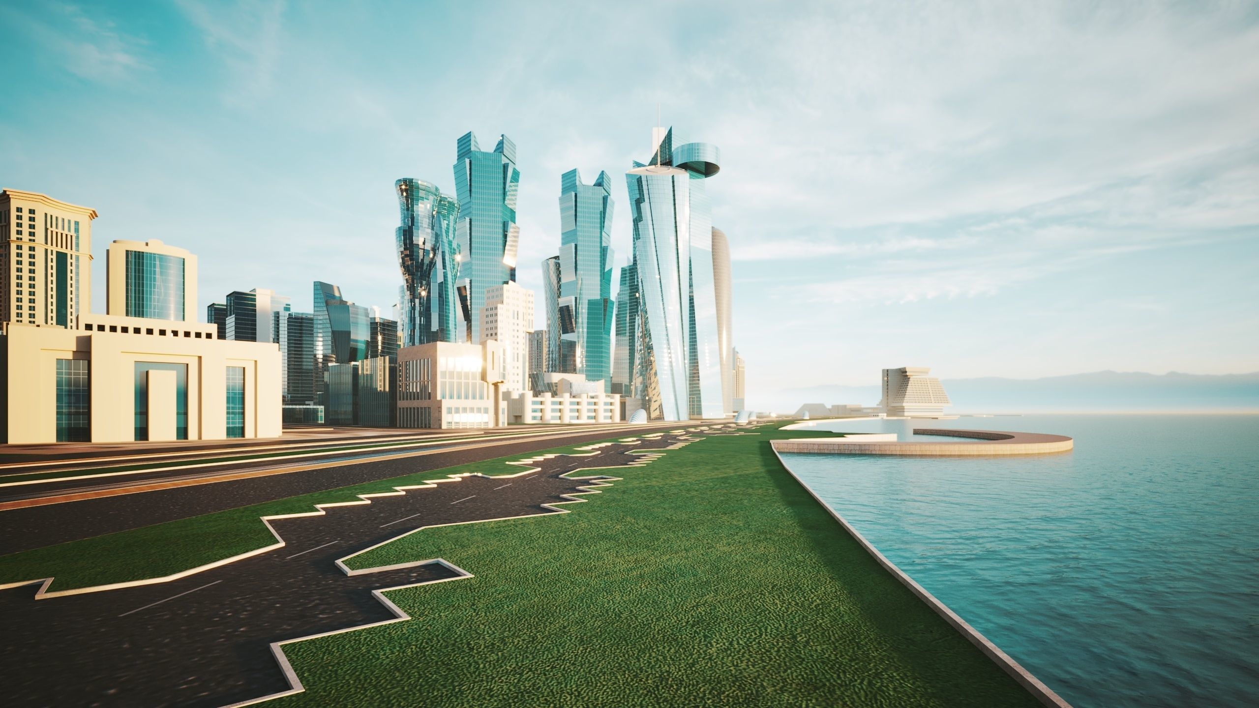 Doha City Qatar 3D model_9