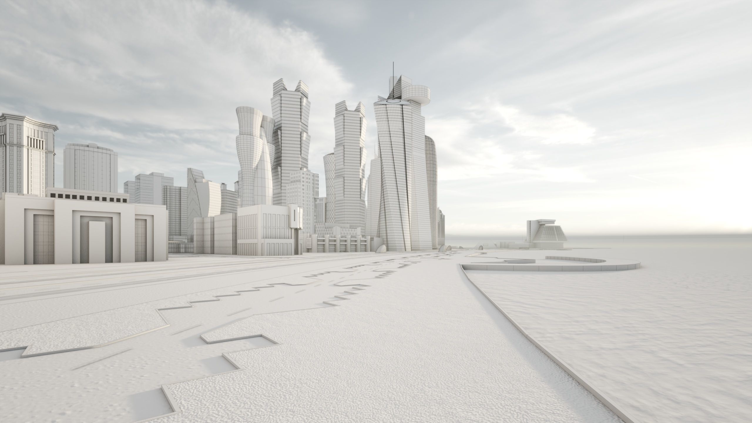 Doha City Qatar 3D model_12