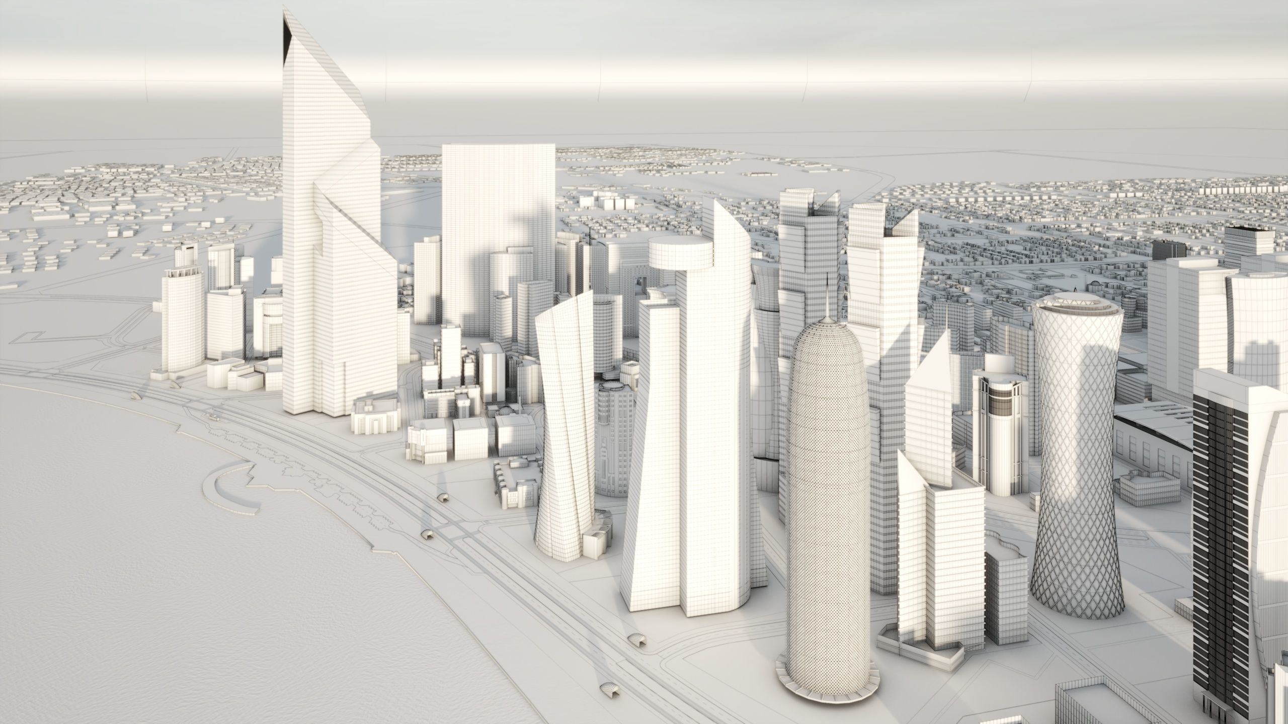 Doha City Qatar 3D model_13
