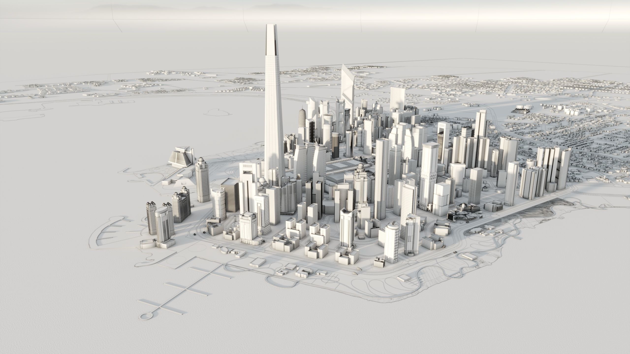 Doha City Qatar 3D model_10