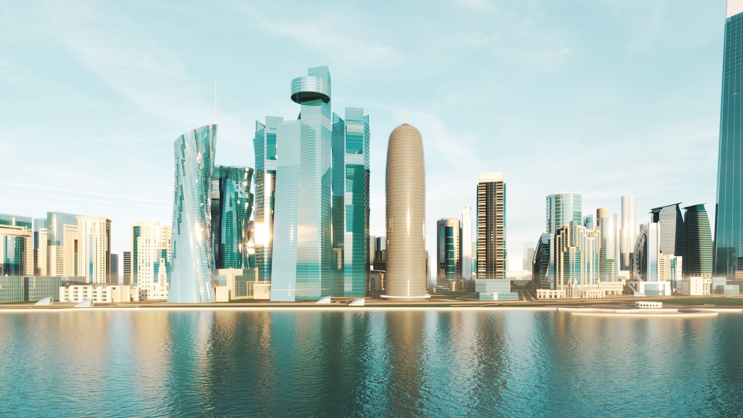 Doha City Qatar 3D model_3