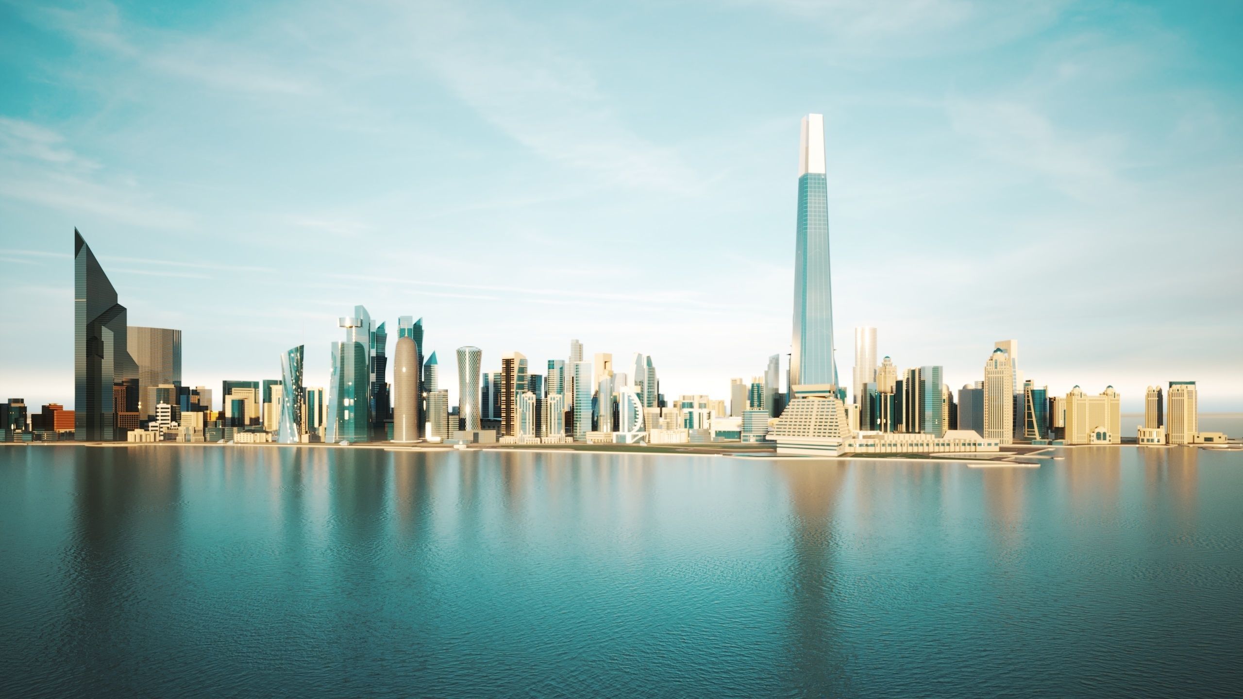 Doha City Qatar 3D model_2