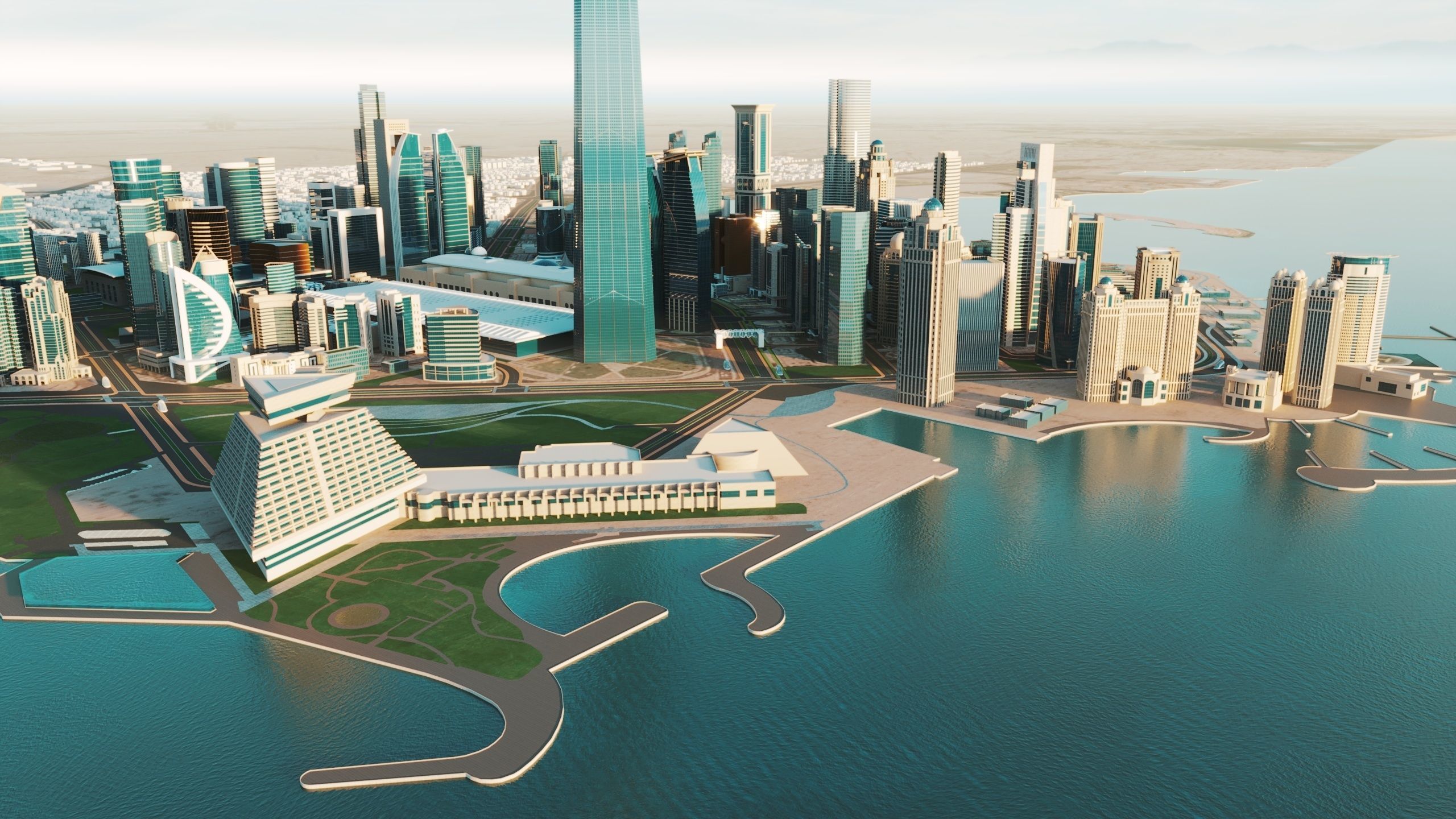 Doha City Qatar 3D model_8