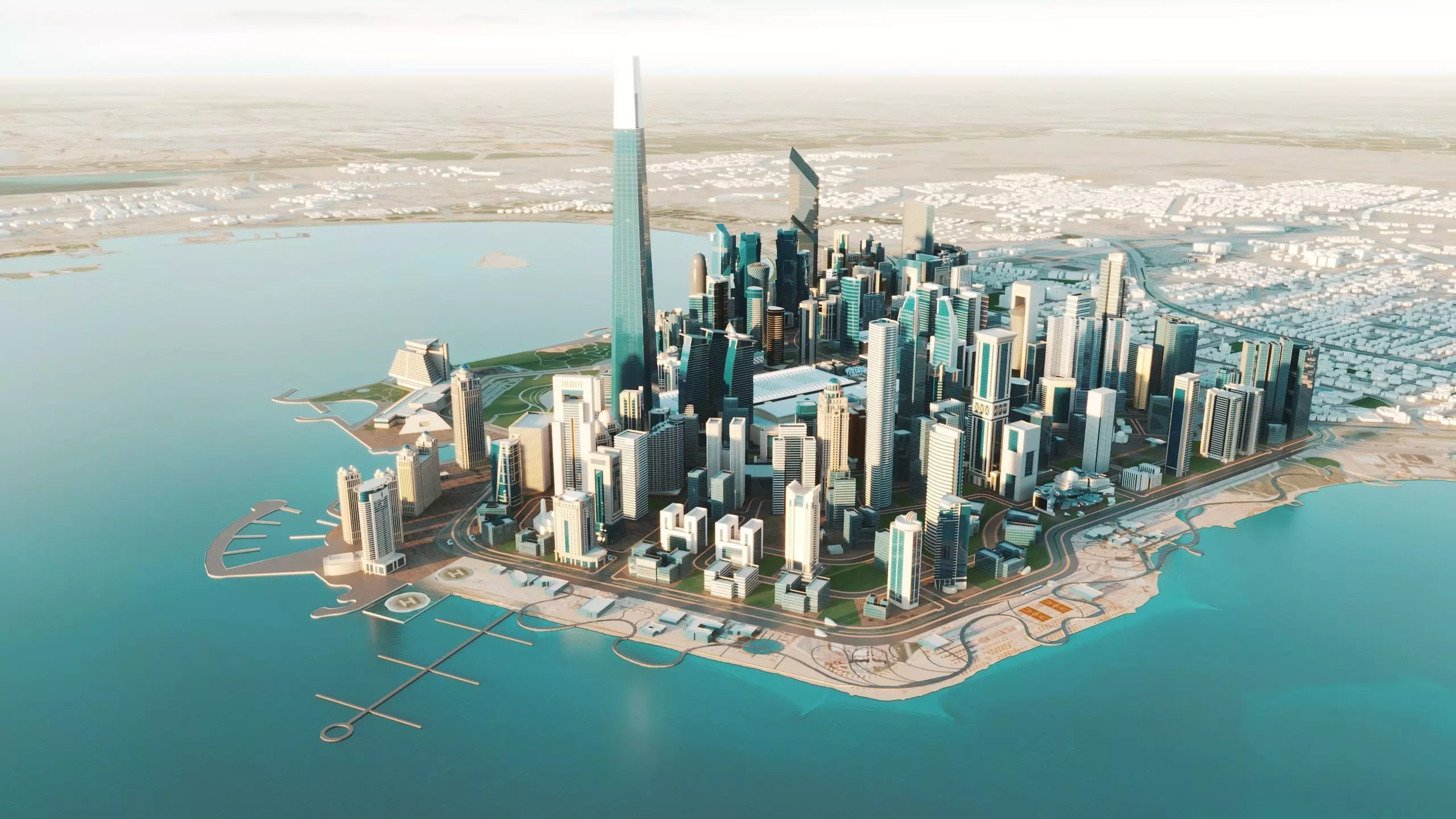 Doha City Qatar 3D model_0