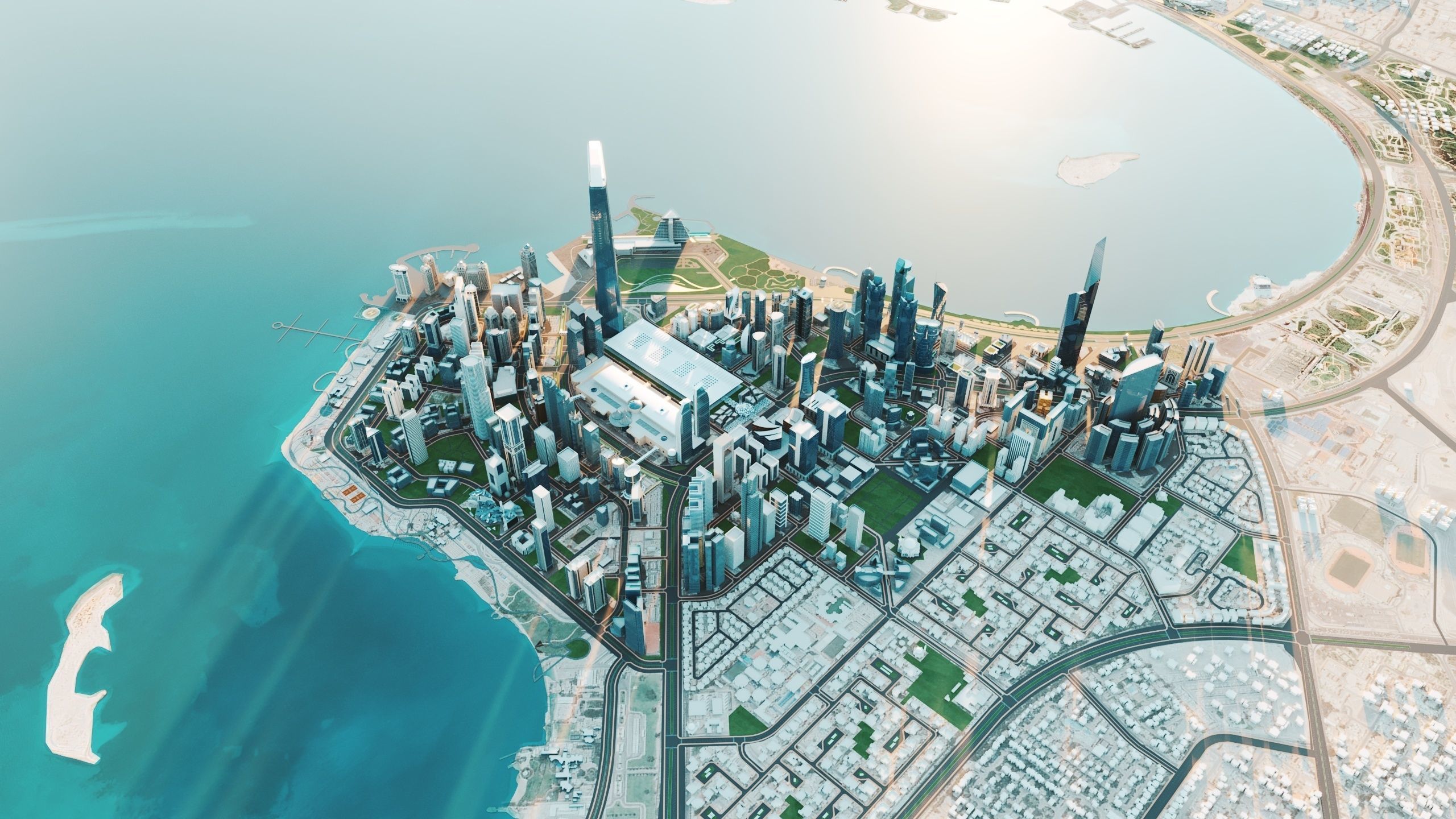 Doha City Qatar 3D model_5