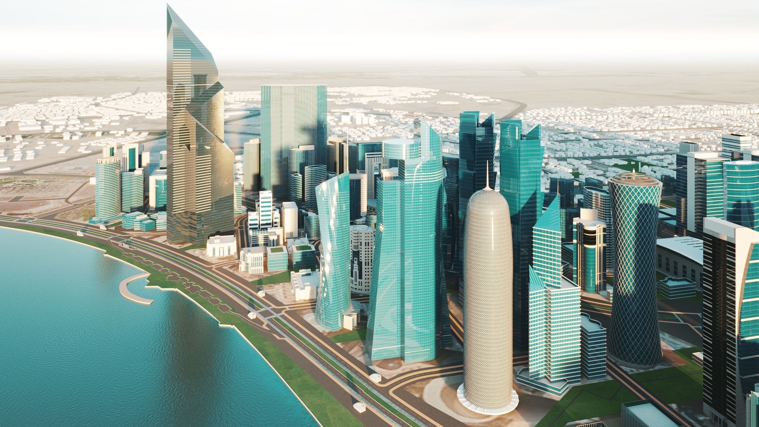 Doha City Qatar 3D model_6