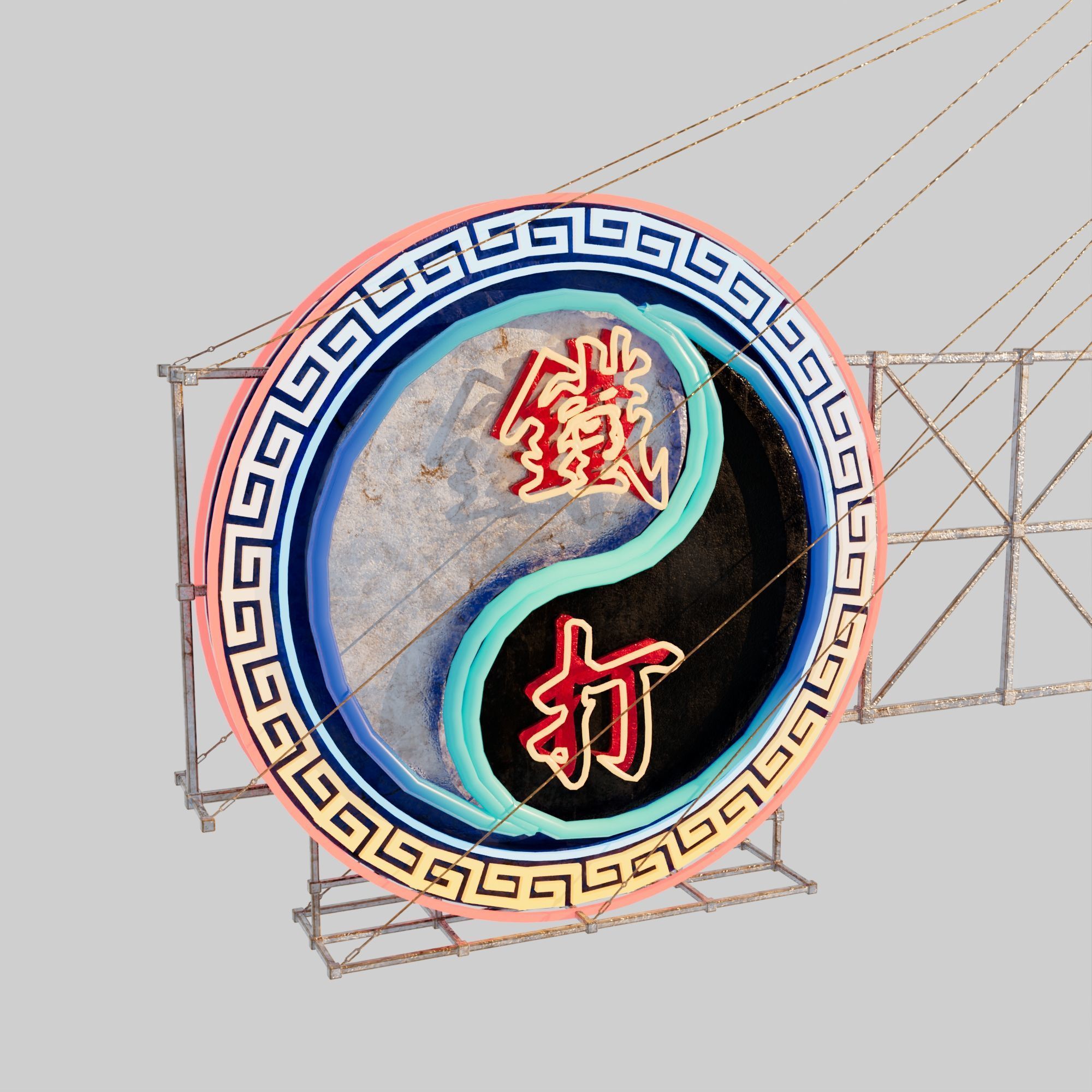 Hong Kong Neon Sign V06 Bundle 3D model_86