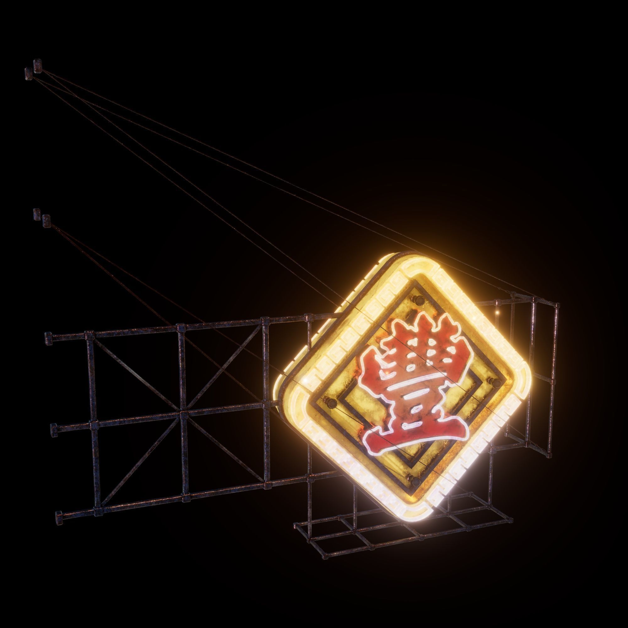 Hong Kong Neon Sign V06 Bundle 3D model_27