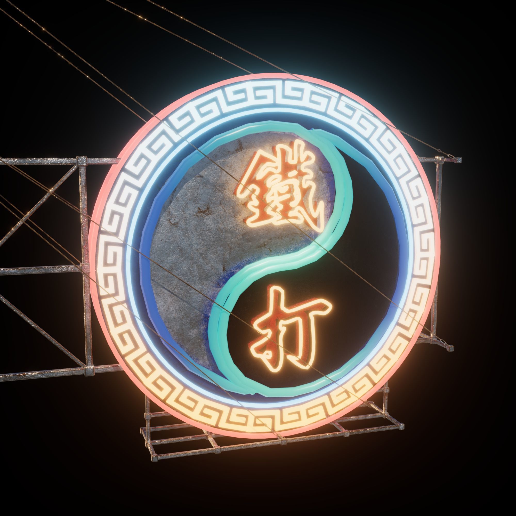 Hong Kong Neon Sign V06 Bundle 3D model_83