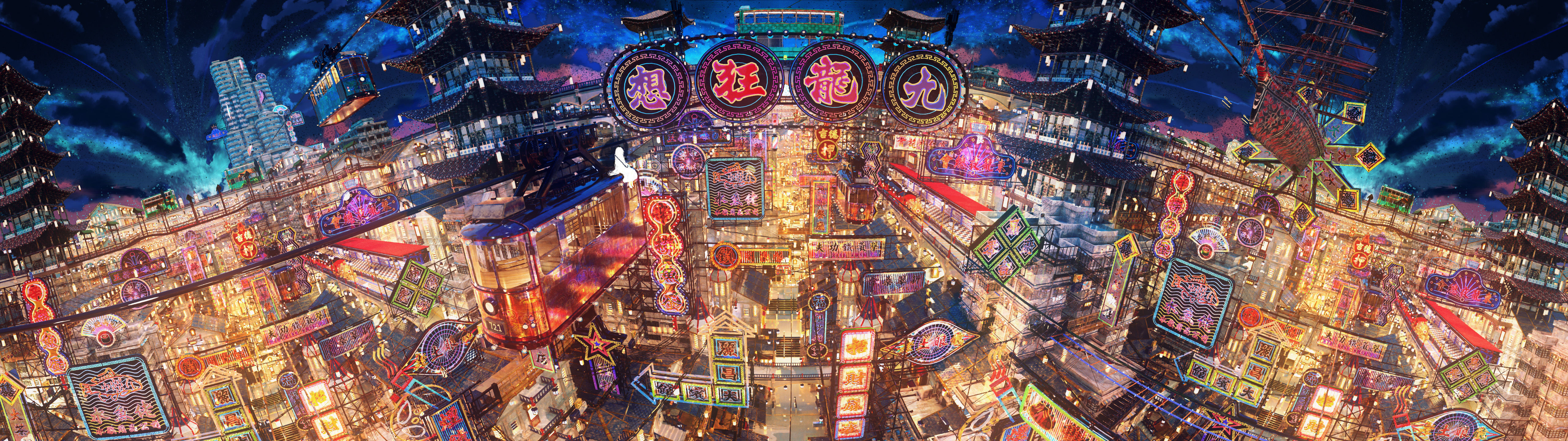 Hong Kong Neon Sign V06 Bundle 3D model_2