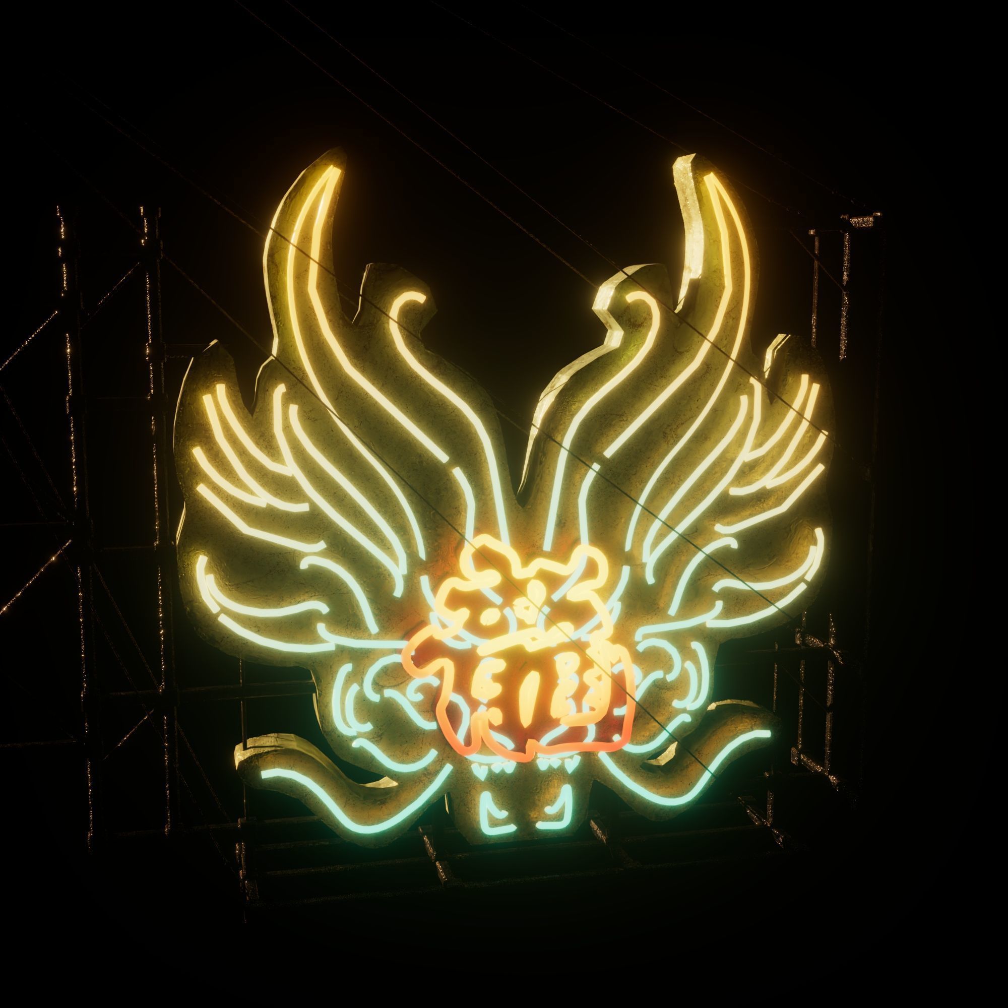 Hong Kong Neon Sign V06 Bundle 3D model_59