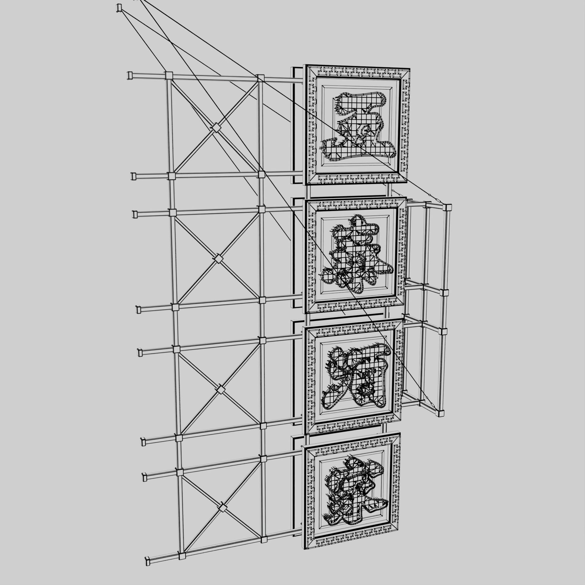 Hong Kong Neon Sign V06 Bundle 3D model_32