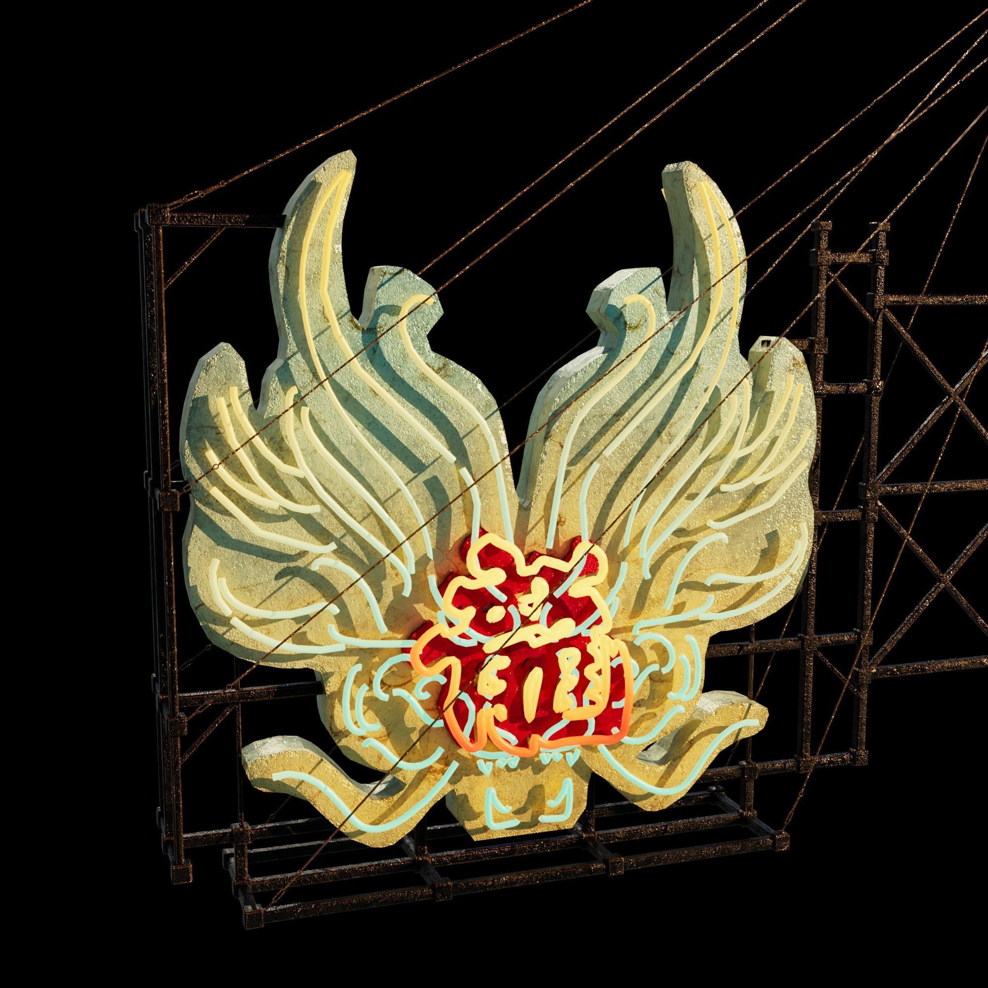 Hong Kong Neon Sign V06 Bundle 3D model_61