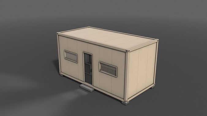 PBR Container House CB 20ft V3 Low-poly 3D model