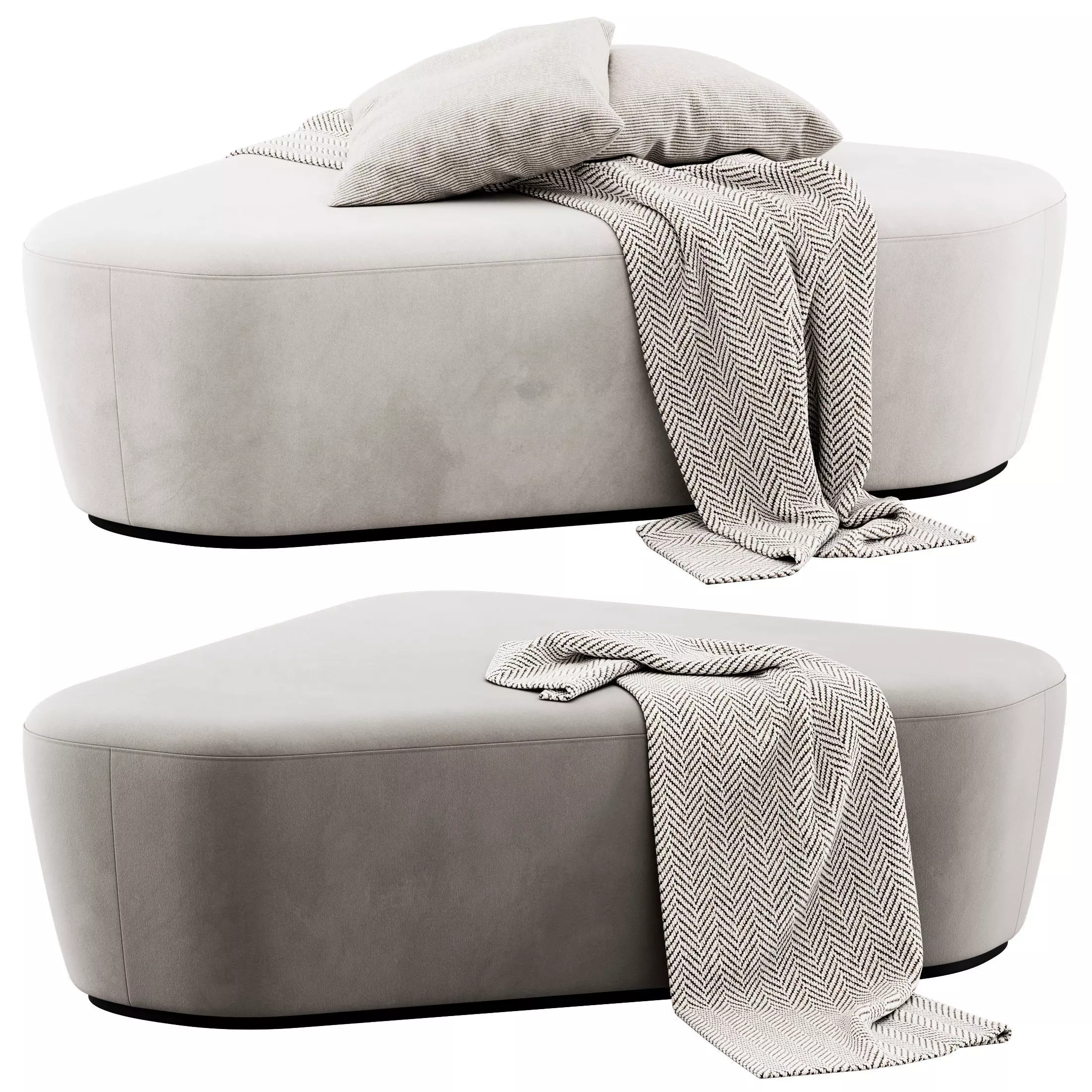 Radar Triangular Pouf by Frezza 3D model