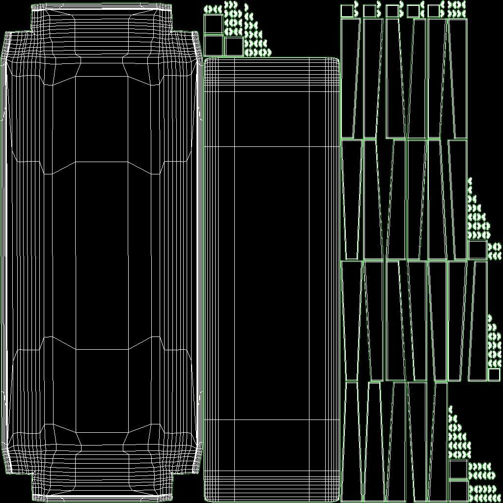 Backless Upholstered Dining Bench Oak Low-poly 3D model_18