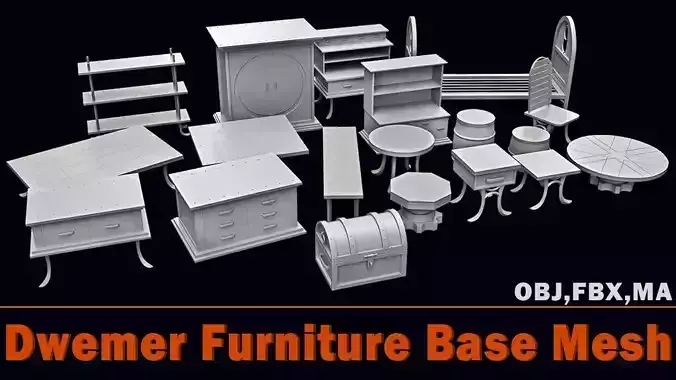 Dwemer Furniture Base Mesh  