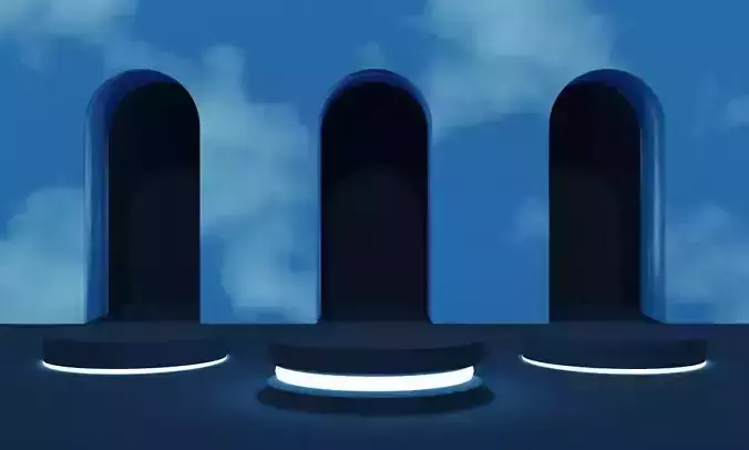 Minimal podium with arch