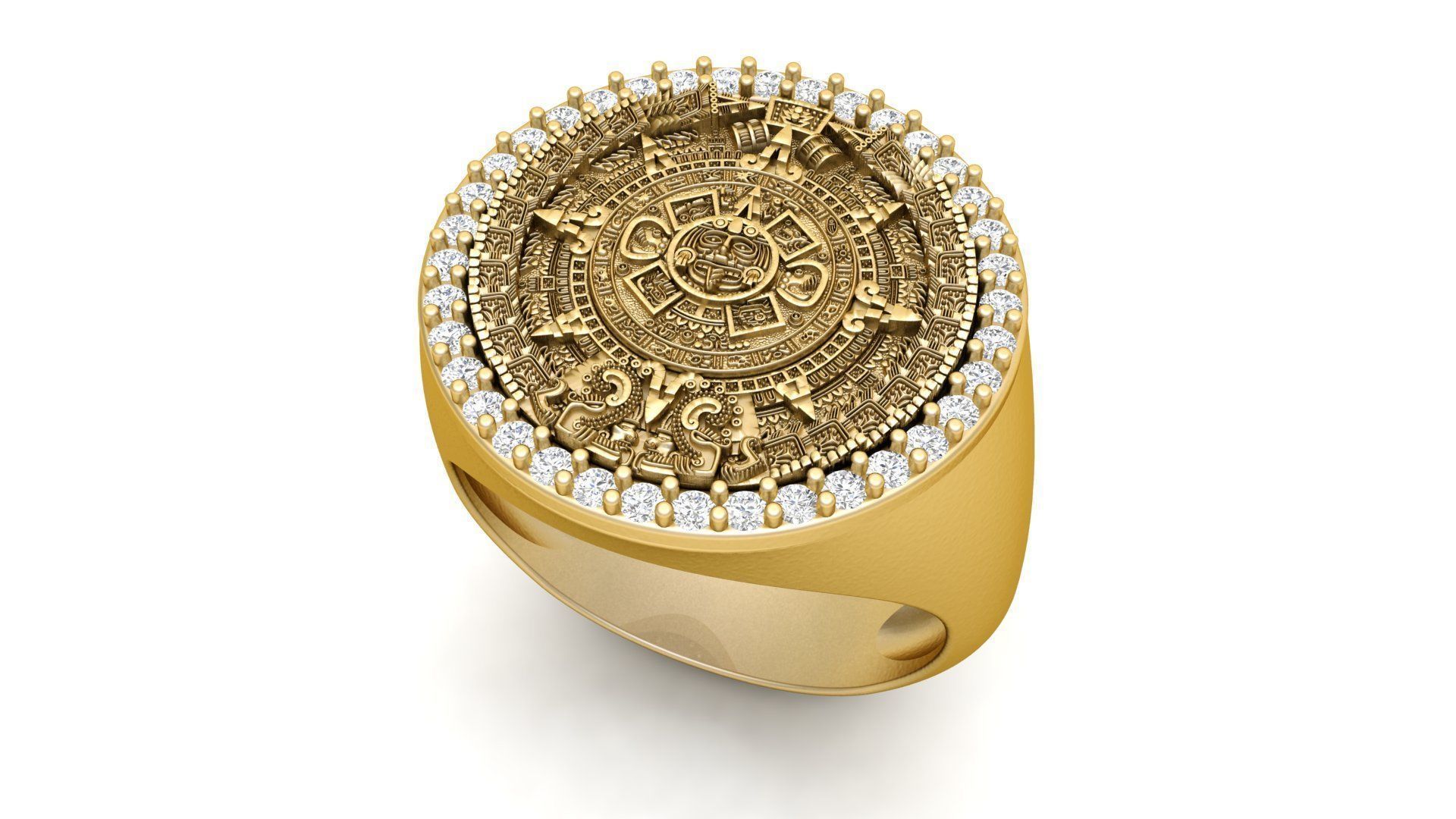 Mayan Calendar Rings Combo  3D Model Collection_10