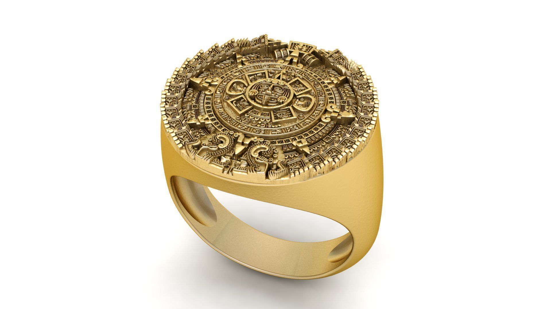 Mayan Calendar Rings Combo  3D Model Collection_4