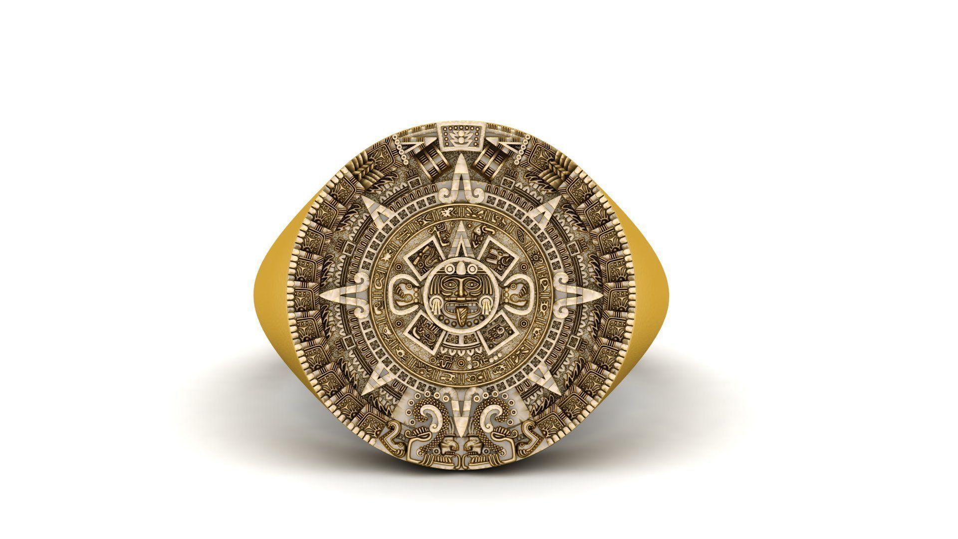 Mayan Calendar Rings Combo  3D Model Collection_5