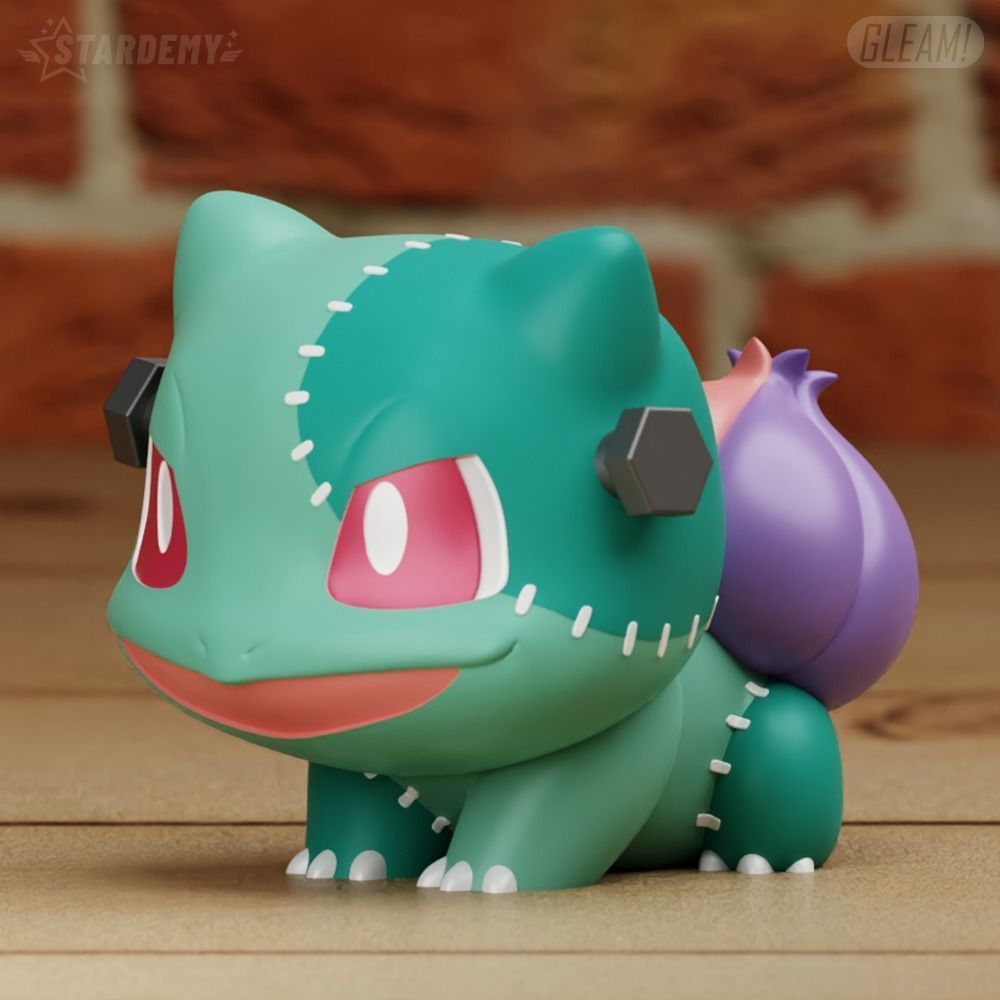 Bulbasaur Chibi Halloween Frankenstein Pokemon 3D print model_5