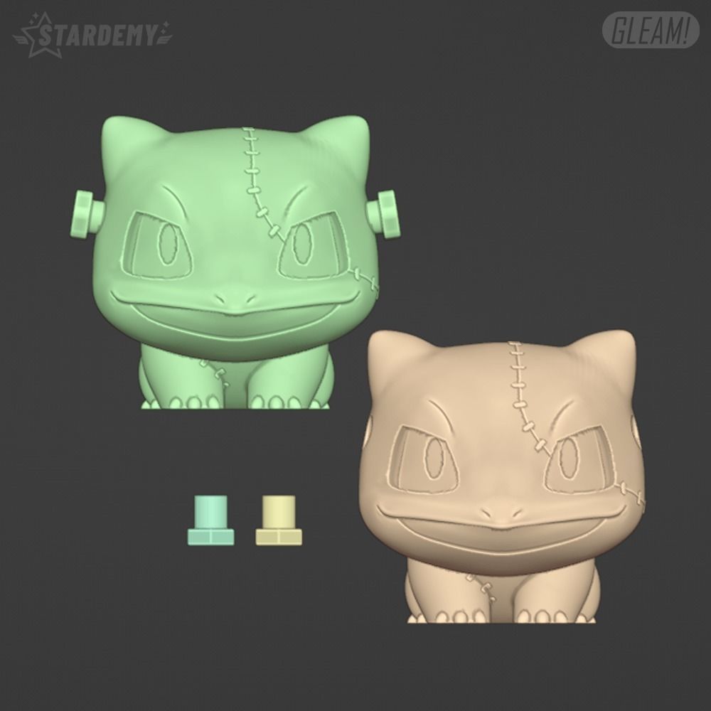 Bulbasaur Chibi Halloween Frankenstein Pokemon 3D print model_7