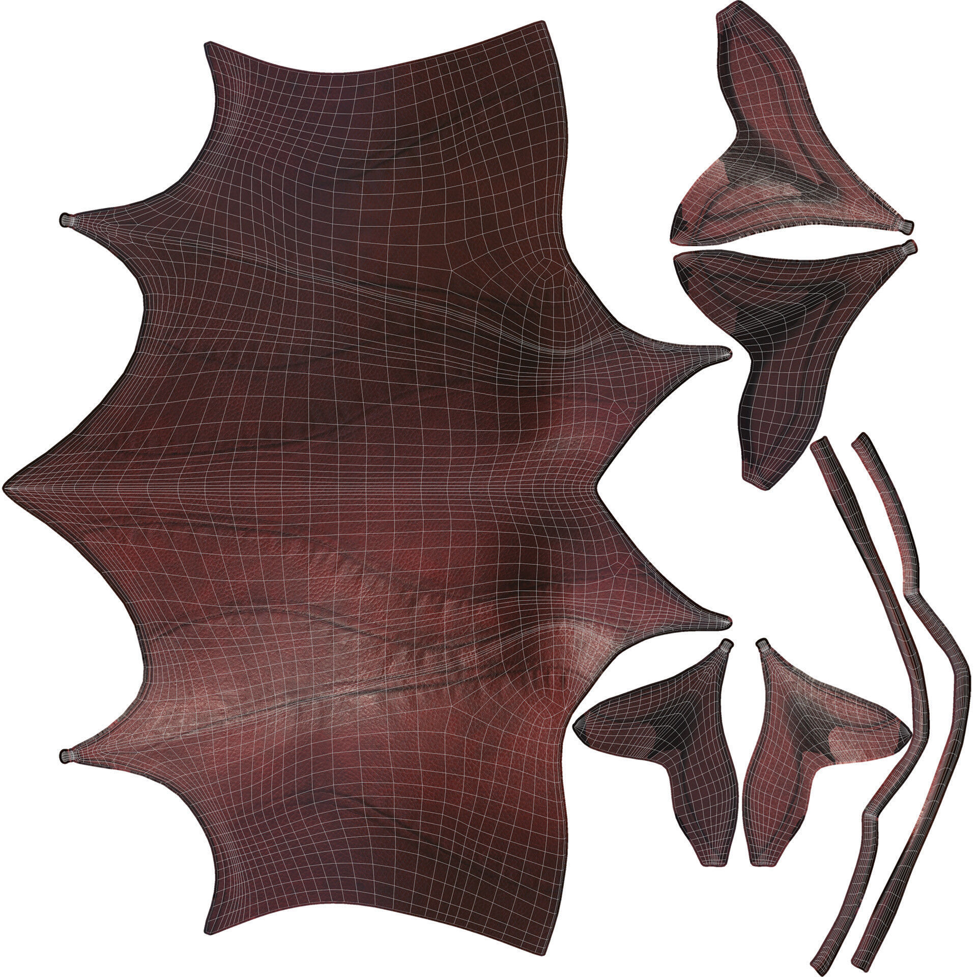 Draconic Demon outfit  Low-poly 3D model_14