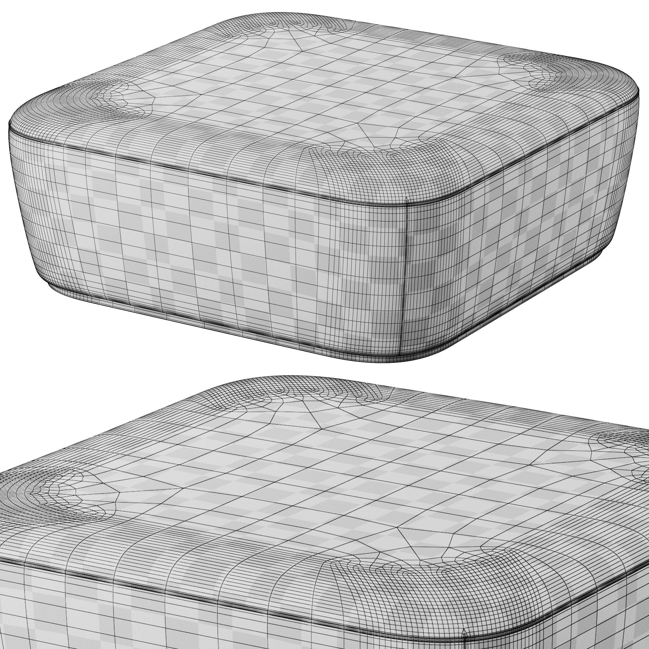 Radar Square Pouf by Frezza 3D model_4