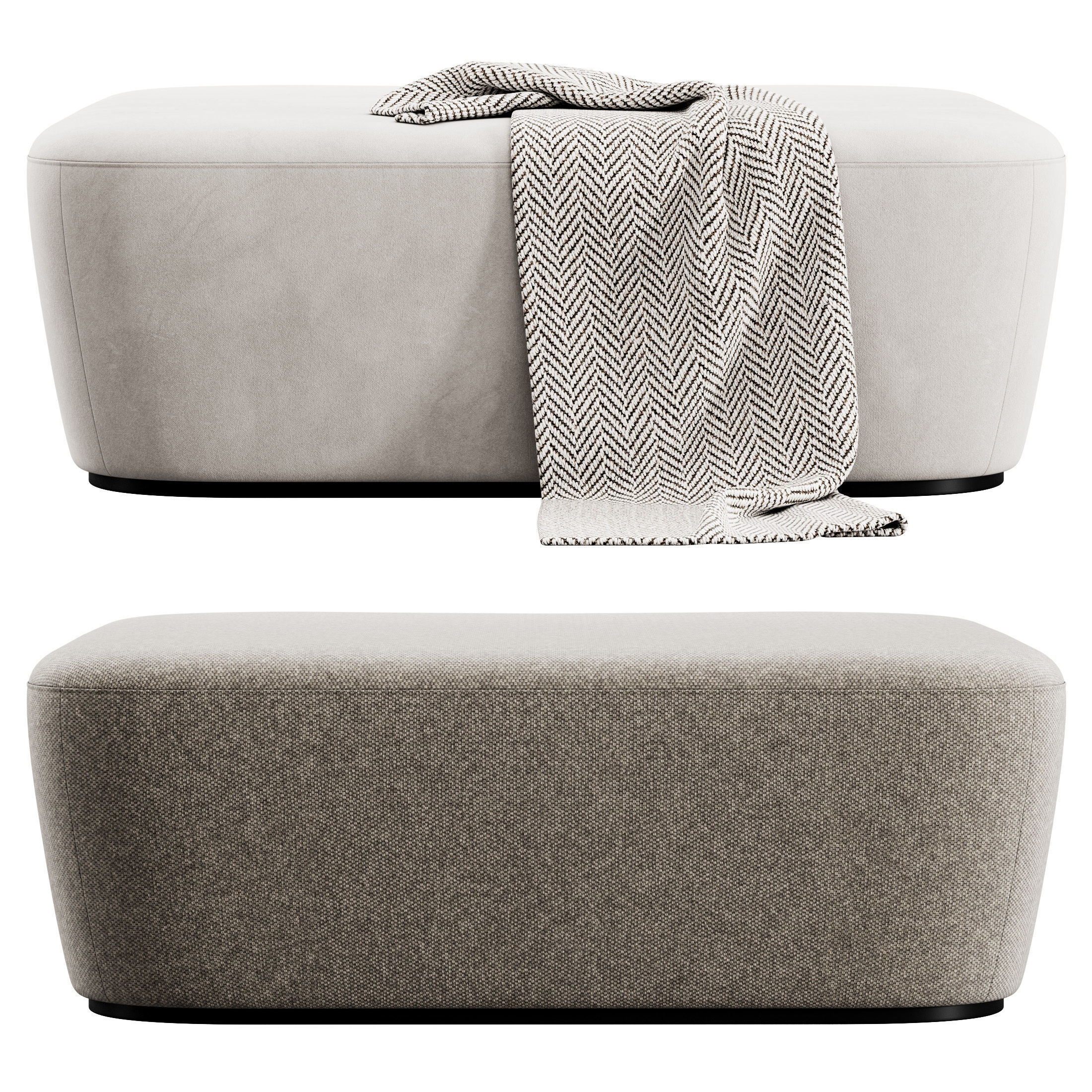 Radar Square Pouf by Frezza 3D model_2