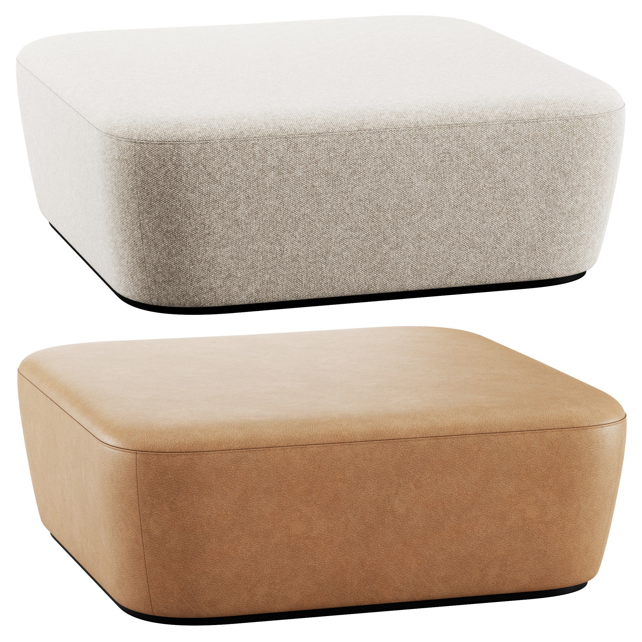 Radar Square Pouf by Frezza 3D model_1