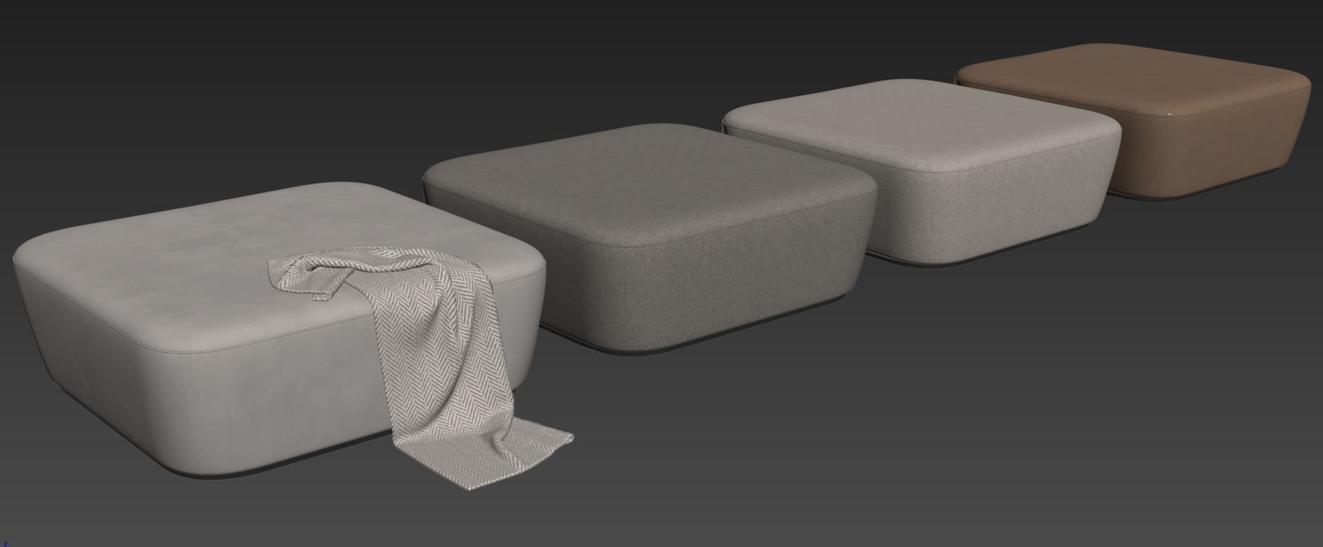 Radar Square Pouf by Frezza 3D model_11