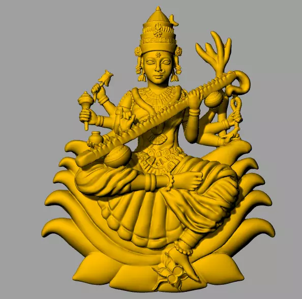 god saraswati 3d model 3D print model