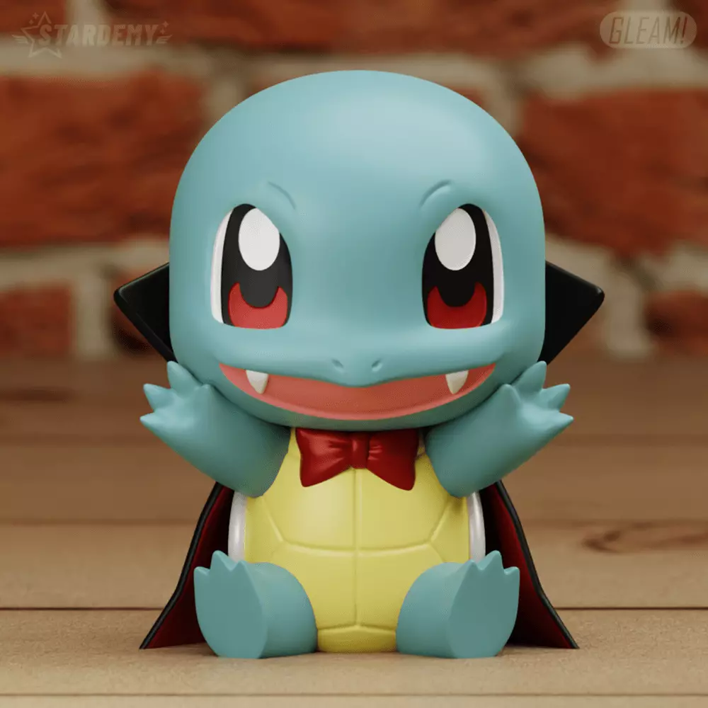 Squirtle Chibi Halloween Vampire Pokemon Dracula 3D print model