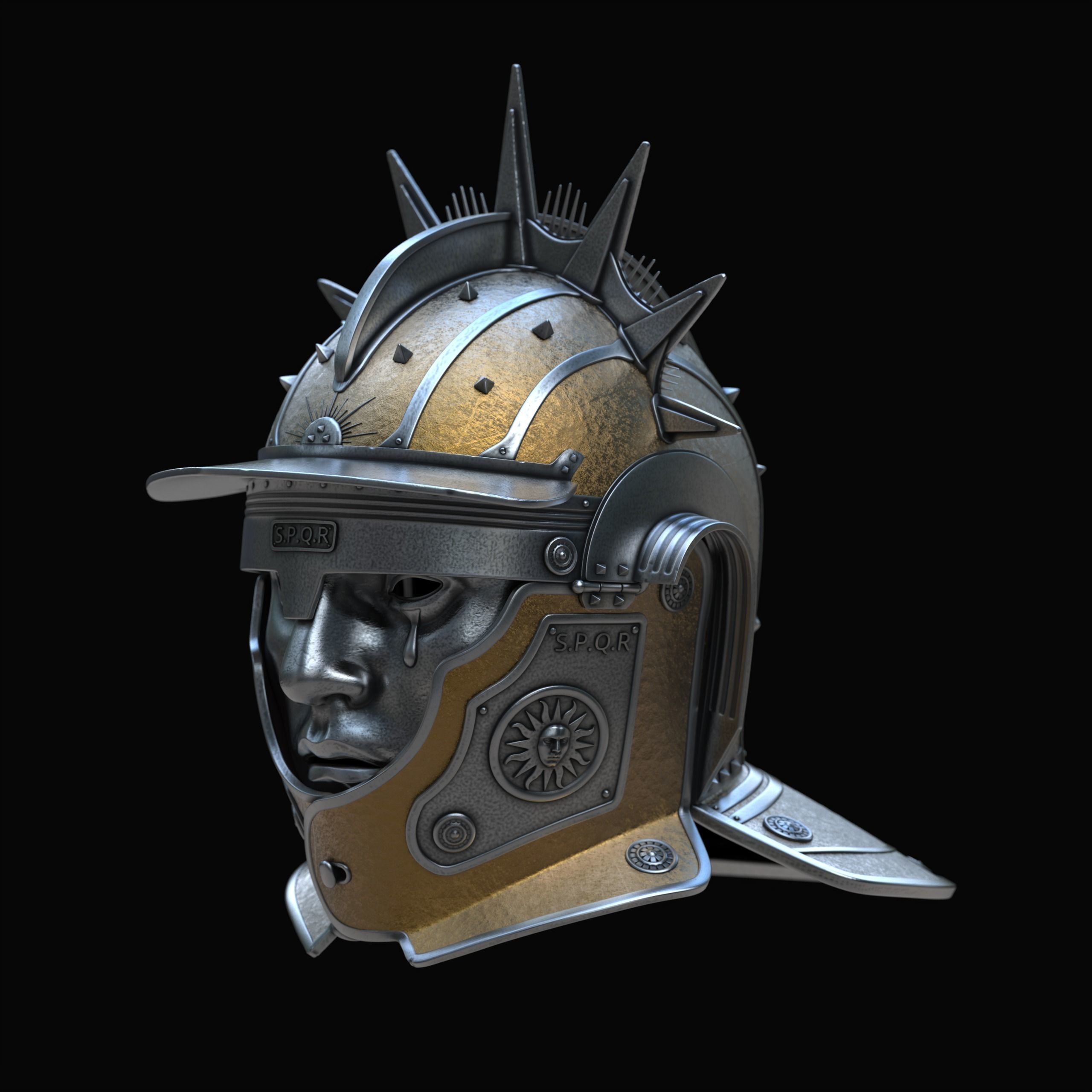 Restitutor orbis - Sol Invictus helmet 3D model_3