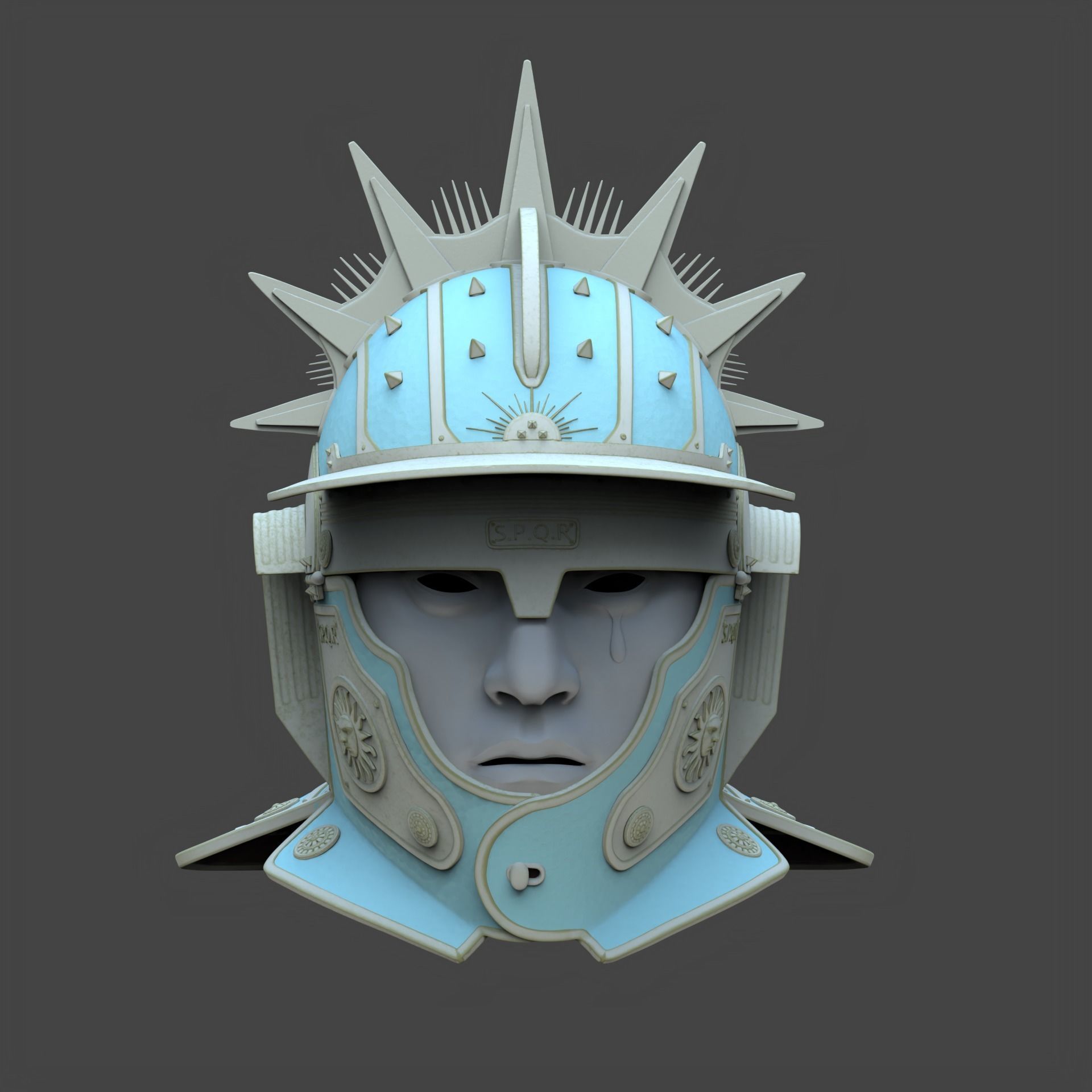 Restitutor orbis - Sol Invictus helmet 3D model_9