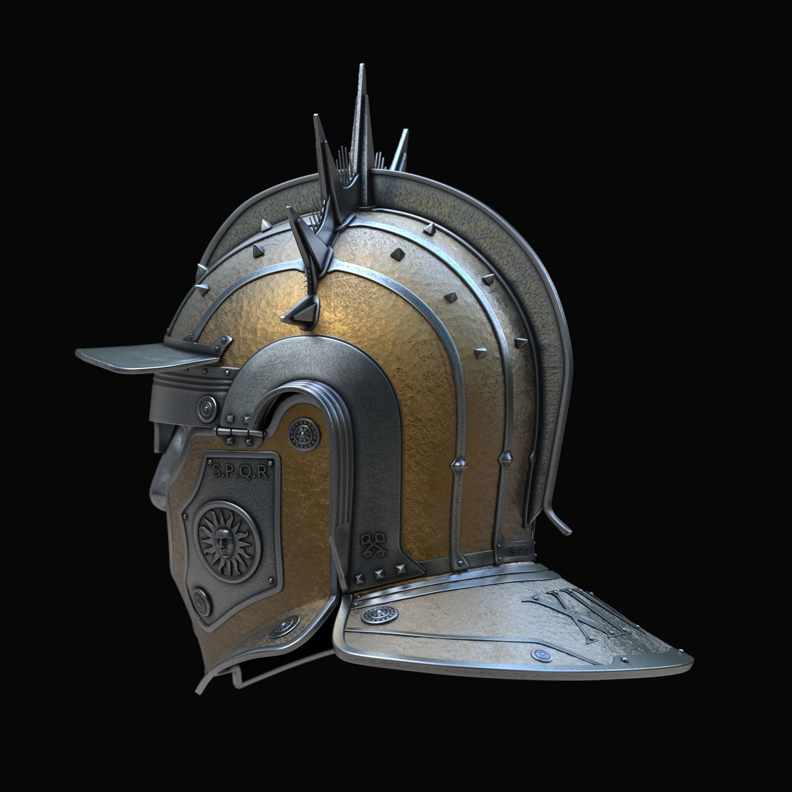 Restitutor orbis - Sol Invictus helmet 3D model_6