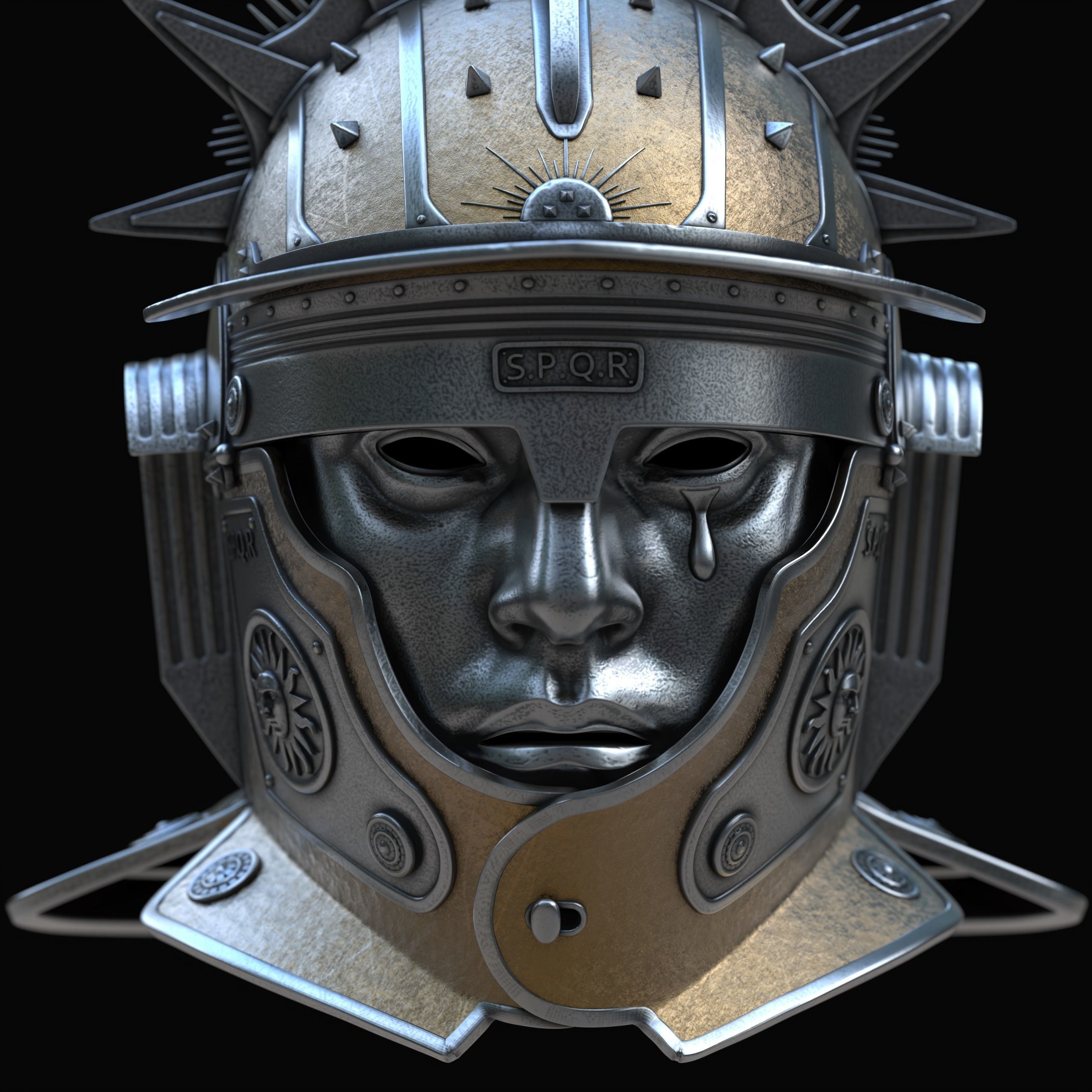 Restitutor orbis - Sol Invictus helmet 3D model_2