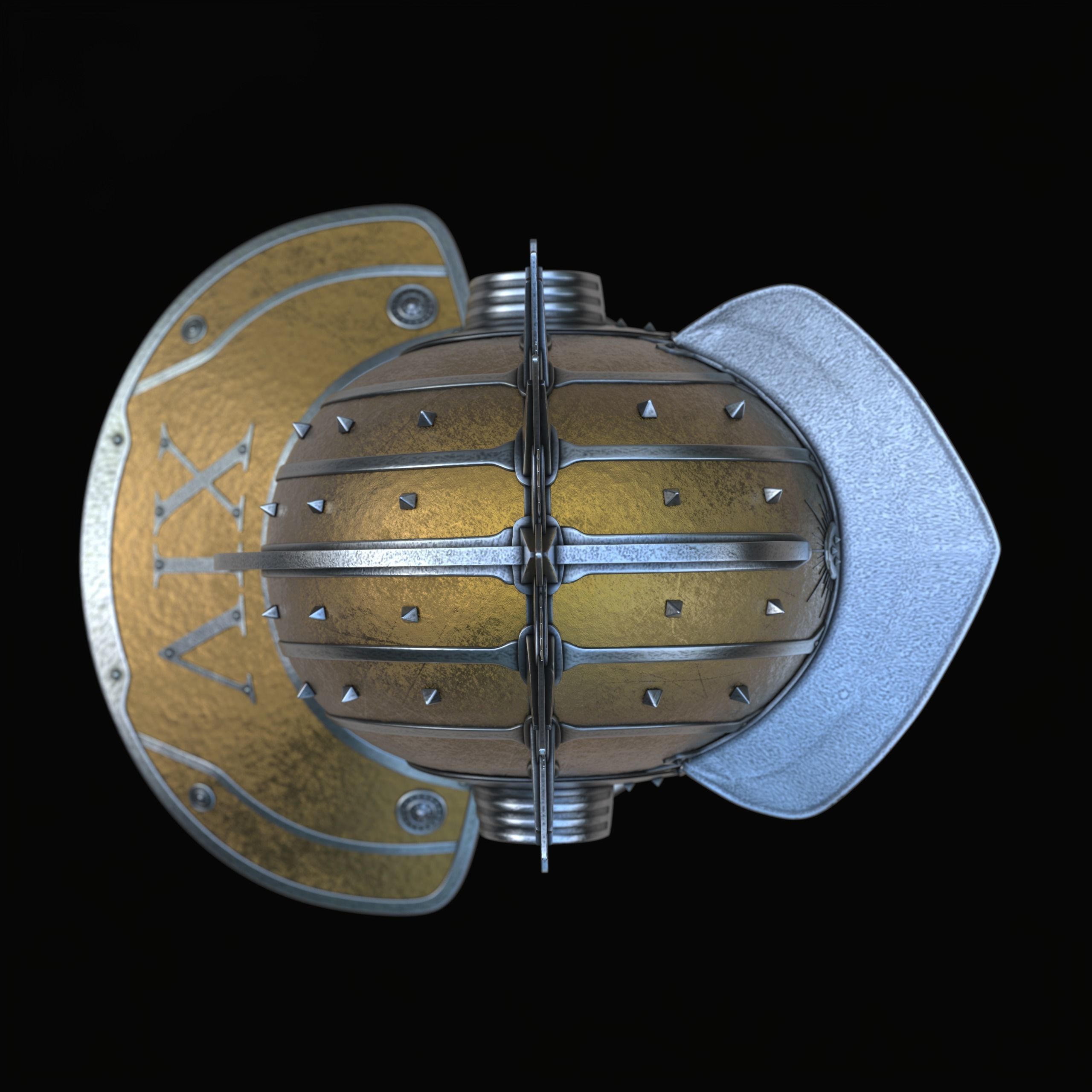 Restitutor orbis - Sol Invictus helmet 3D model_7