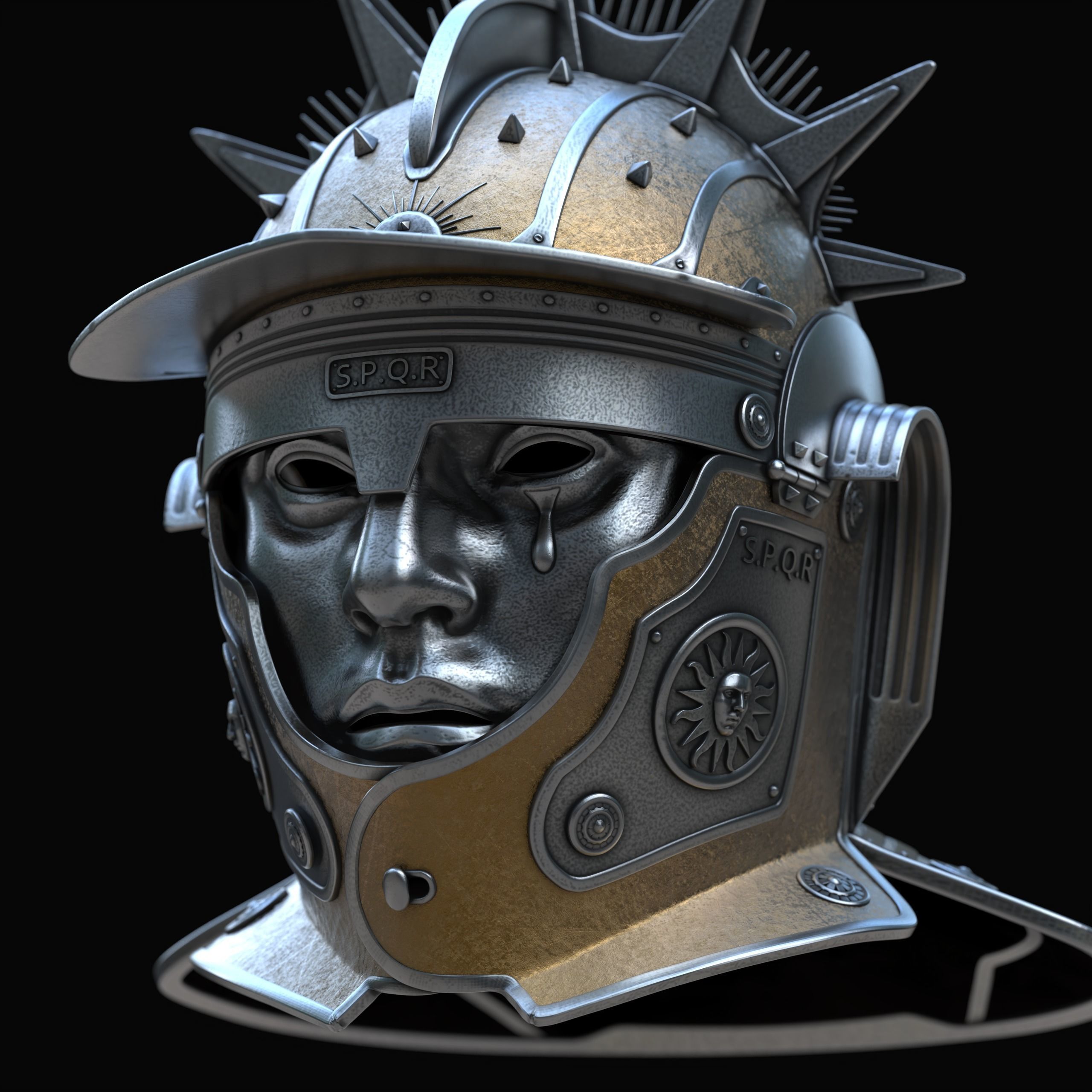 Restitutor orbis - Sol Invictus helmet 3D model_8