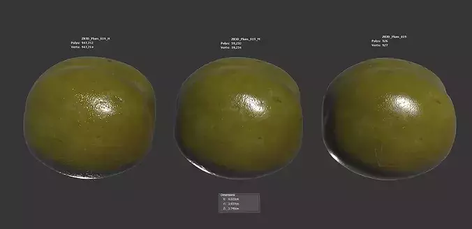 Plum  3D model 6