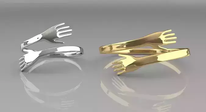 Hug Ring Hands 3d model