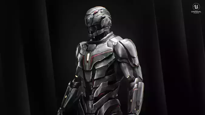 Sci-fi Mech Low-poly 3D model