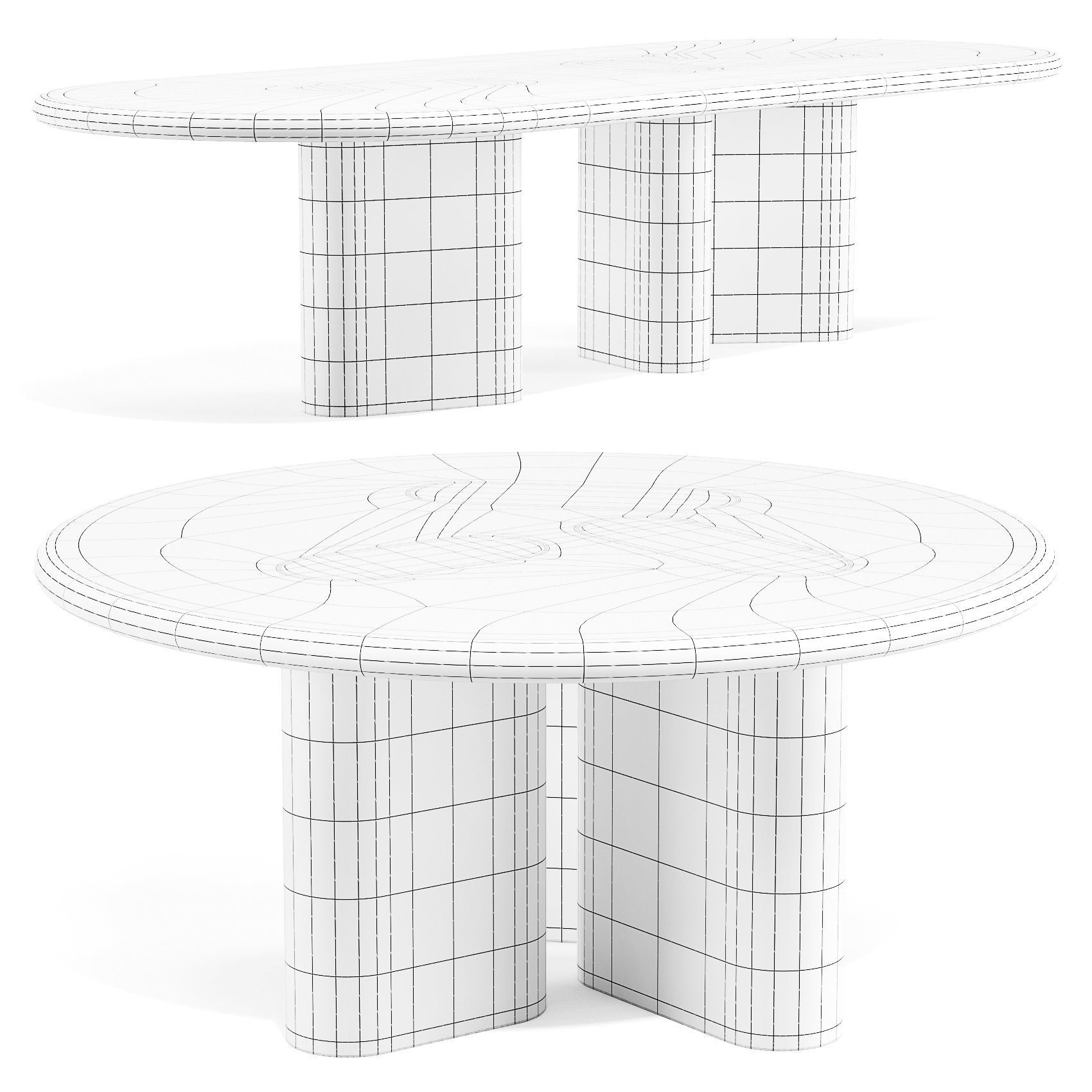 EmmeMobili Fatty - Dining Tables Set 01 3D model_3