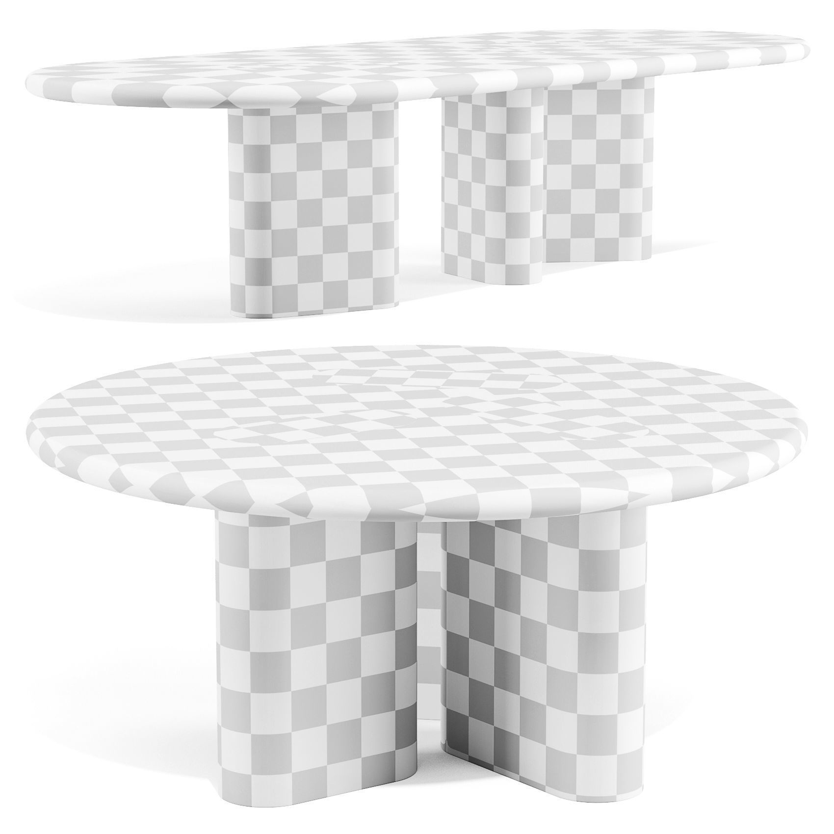 EmmeMobili Fatty - Dining Tables Set 01 3D model_2