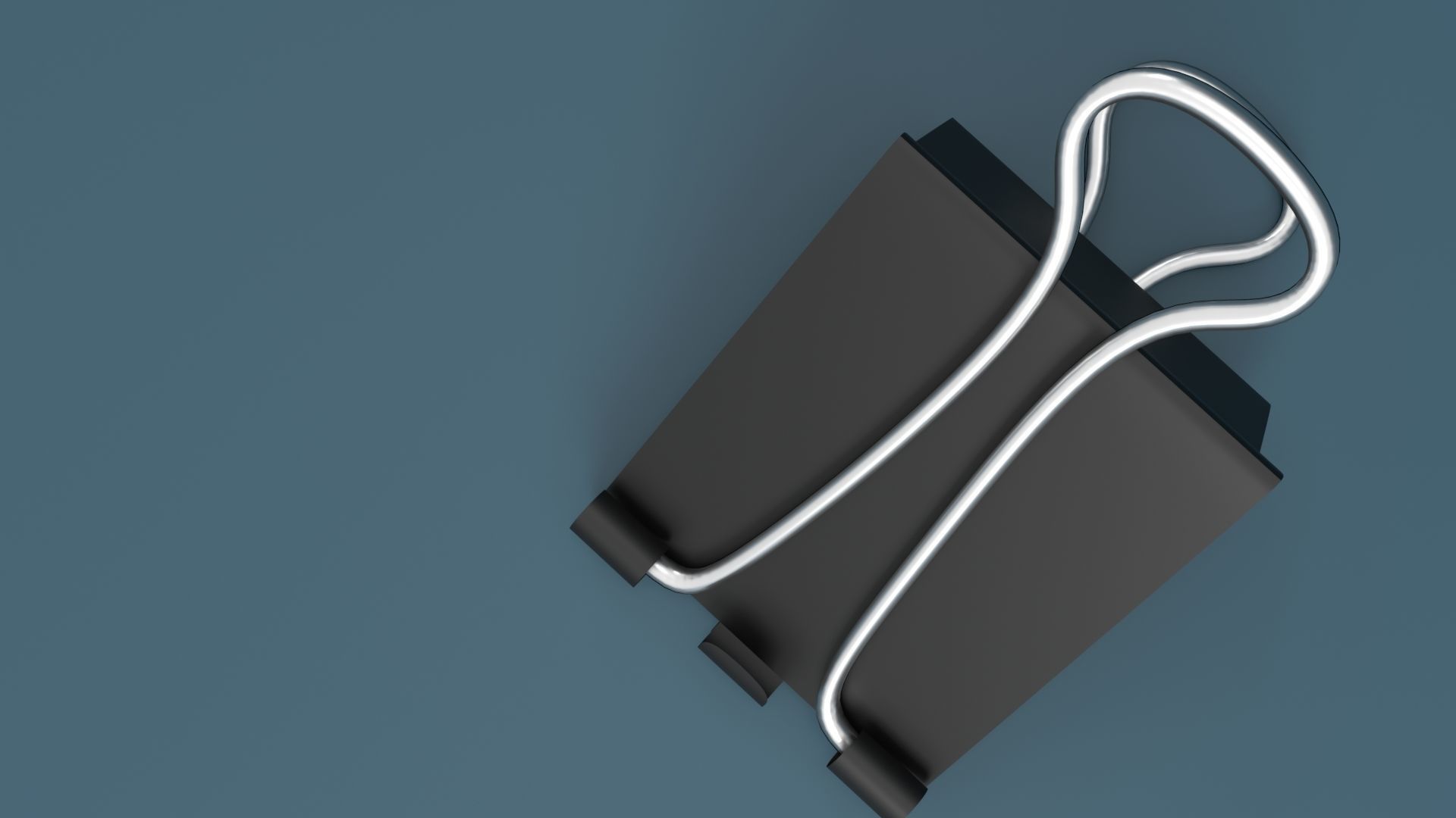 Binder Clip Low-poly 3D model_1