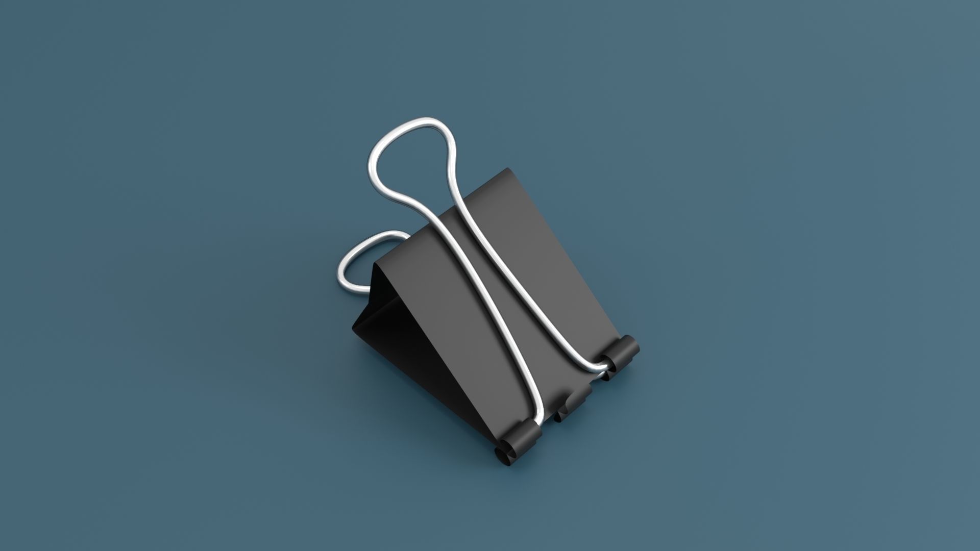 Binder Clip Low-poly 3D model_7