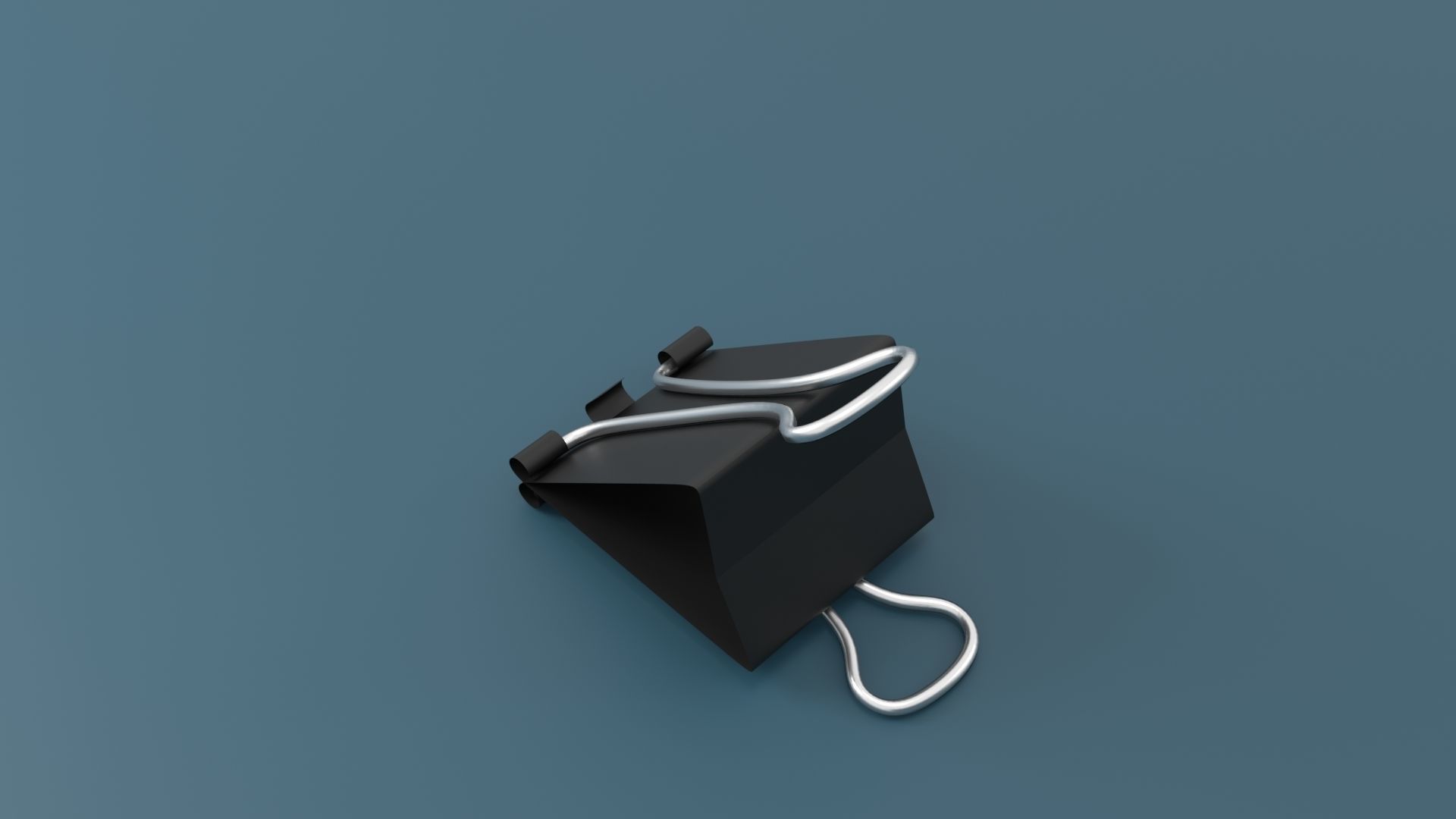 Binder Clip Low-poly 3D model_17